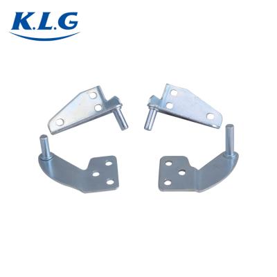 China Commercial Popular Iron Door Replacement Parts Refrigerator Upper And Lower Hinges For Display Fridge for sale