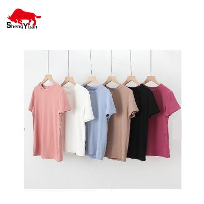 China Street Fashion Women's Street Fashion Casual Plain Plain White Women's 100% Short Sleeve Printed Anti-Wrinkle New Summer Style Customized T-shirt for sale