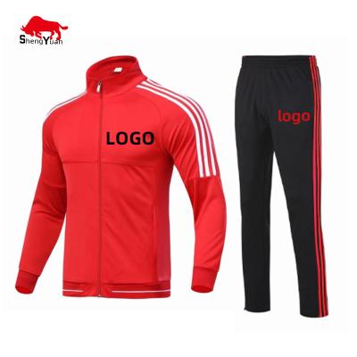 China Custom Logo Mens Suits Slim Fit Breathable White Jogging Sweatsuit Suits Polyester Sportswear Suit Soccer Tank Top Tracksuits Sets For Men for sale