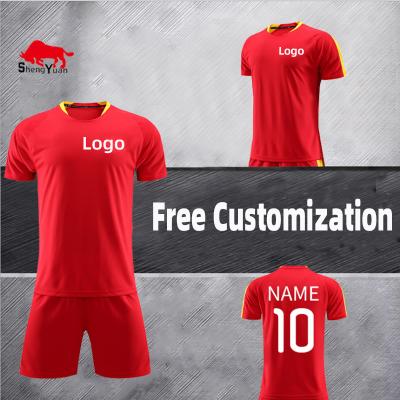 China OEM Sports Style Football Jersey Soccer Adults Soccer Wear Custom Color Football Uniforms Set For Men for sale