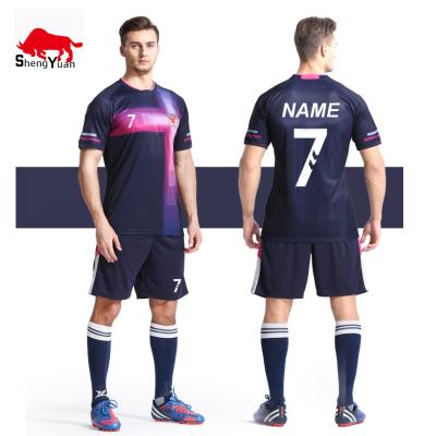 China OEM Sports Style Factory Custom New Design High Quality Original Soccer Uniform Set Hot Clubs Thailand Men Soccer Wear for sale