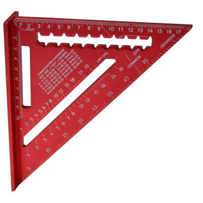 China Woodworking Right Angle Clamp 7 Inch Square Triangle Ruler, Rugged Cast Aluminum Body, Carpenter Layout Tool Triangle Ruler Protractor for sale