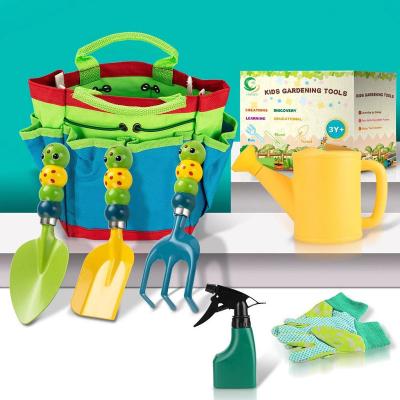 China Sandbeach Small Hand Garden Shovel Plastic Gardening Gift Set For Children Mini Kids Garden Tools Set for sale