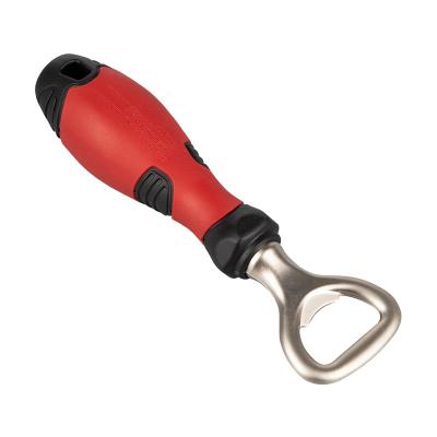 China Durable heavy duty bottle opener stocked with a plastic handle for sale