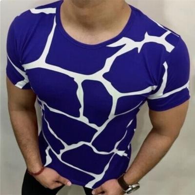 China New QUICK DRY Men's 3D Printed Slim T-shirt Pullover Casual Short Sleeve Top for sale