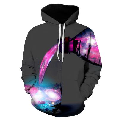 China 3D sports sky sports hooded sweater men's Anti-wrinkle drink personality pullover colorful starry street hoodie digital printing casual hoodie for sale