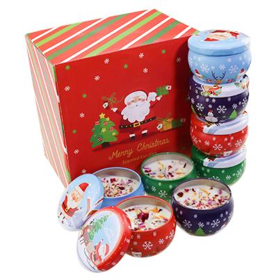 China Wholesale Environmental Protection Manufacturers Christmas Boxed Candle Set Indoor Home Decoration Christmas Smokeless Soy Wax Scented Candles for sale