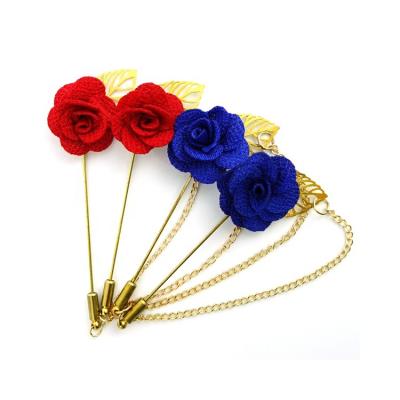 China Hot Sale ALLOY Roses Designer Brooches And Pins With Different Colors for sale