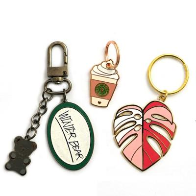 China Designer Promotional Custom Logo Cute School Metal Hard Promotion Gift Makers Vast Enamel Key Chains for sale