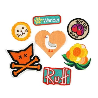 China Handmade Personalized Design Embroidered Woven Patches Logo Clothes Patch Cute Custom Made for sale