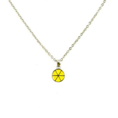 China CLASSIC Hot Selling Cheap Custom Fruit Lemon Enamel Initial Infinity Necklaces for sale