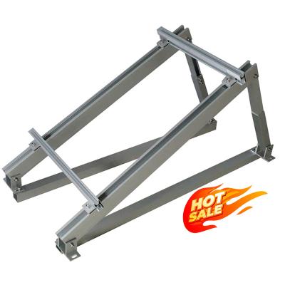 China Quick Installation Ground Support Pole Flachdach Solar Panel Galvanized Tilt Mount Fixed Bracket for sale