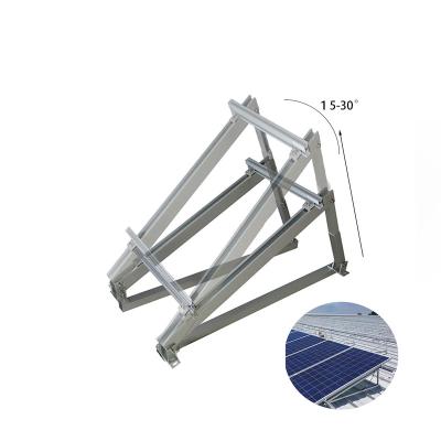 China Quick Installation Steel Galvanized Aluminum Adjustable Triangle Tilt Solar Panel Pole Mounting Fixed Brackets for sale