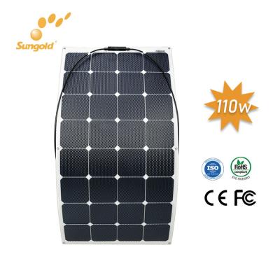 China Sungold Yachts Panels Price Module 100W Watt 12V Flexible Solar Panel For Marine for sale