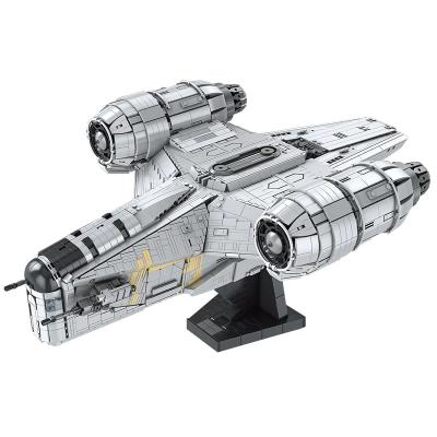 China 21023 KING MOLD Razor Crest Star Building Block Eco-friendly Material Spaceship Model Aircraft Starship Razor Toys Blueprint Star Sets Brick Wars for sale