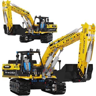 China DIY T4001 Brick Engineering 2068PCS Technic Building Car Sets Excavator Assembly Model Bricks RC Building Block Ideas DIY Toys For Boys for sale