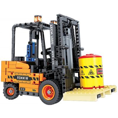 China DIY Brick WL7060 Engineering 660pcs Car Building Block Creative Technic Toys Mini Forklift Vehicles Model Bricks For Boys for sale