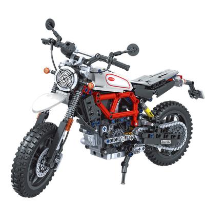 China Building Toy WL7053 Winner Building Block Set Technology Climbing Motorcycle Car Model Educational Toys For Children for sale