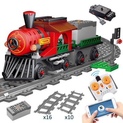 China Remote Control Building Toy K96115 148pcs Tech App Old Classic Train Rc Building Blocks Toys for sale