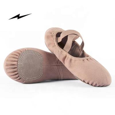 China Durable For Use New Design Canvas Foldable Ballet Shoes Cushioned Ballet Pointe Shoes Dance Shoes for sale