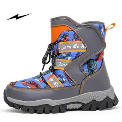 China Hot Sale Thickened Sliding Winner Boots Kids Fashion Snow Boots Child Cotton Shoes Plush Warm Boy And Girls Luxury Winter Fitness Walking Boots for sale