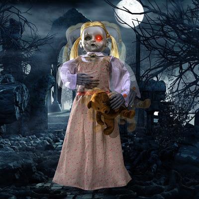 China Indoor Outdoor Custom Halloween Decorations Animated Scary Dolls for sale