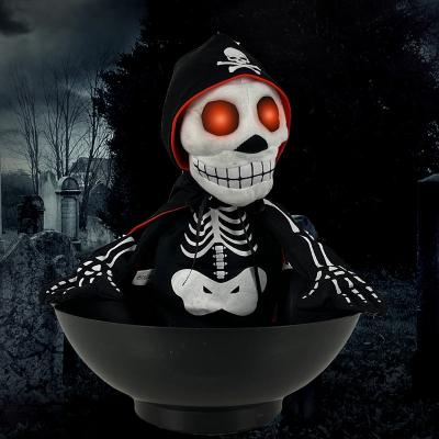 China Indoor Animatronic Halloween Decorations Party Supplies Decorations Kids Skeleton Halloween Fruit Bowl for sale