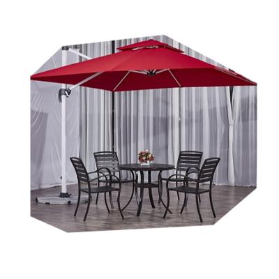 China UV-resistant And Waterproof Full Color Outdoor Garden Parasol Roma Cantilever Umbrella With Marble Base for sale