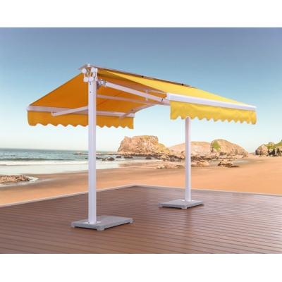 China Coffe bar/window. Aluminum Retractable Free Standing Sunshade Patio Awning for sale