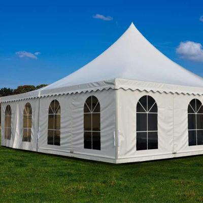 China Waterproof And Fire Resistance Pagoda Tent 3*3 6*6 10*10 White Romantic Aluminum Wedding Tent for sale