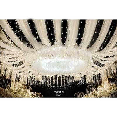 China For wedding banquet event party ceiling drapes and hanging decorative drapery for wedding or party stage decoration for sale