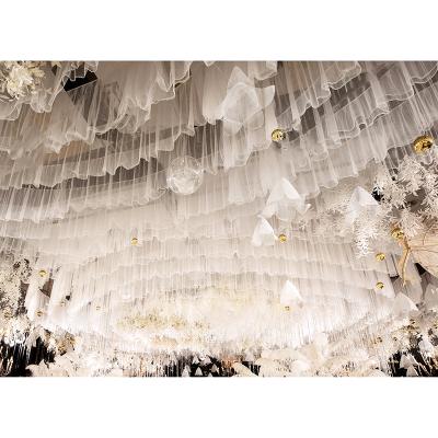 China For Wedding Banquet Event Party Height Wedding Decoration Ceiling Curtain Drapery Custom Wedding Mandap Drapes for sale