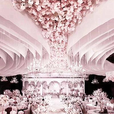 China For wedding elastic fabric new eiling banquet event party size custom design drapes for wedding for sale