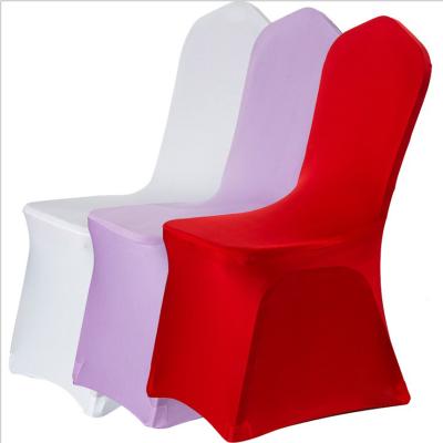 China Wholesale Elastic Fabric White Wedding Party Chairs Covers Spandex Decoration for sale