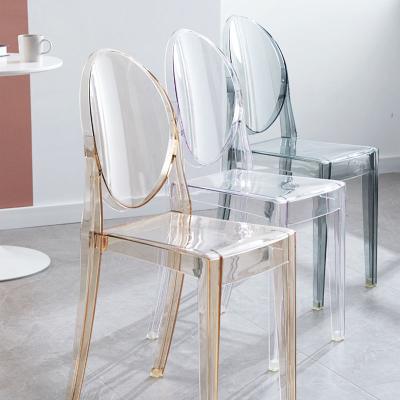 China Transparent Clear Acrylic Lounge Chair Modern Dining Chair For Dining Room And Living Room for sale