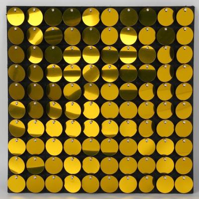 China For Wedding Decoration High Quality Materials Banquet Event Party Wedding Party Light Green Square Sequin Panels For Wall for sale