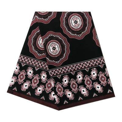 China Waterproof Hot Selling African Wax Fabric 100% Polyester Printed For Dress for sale