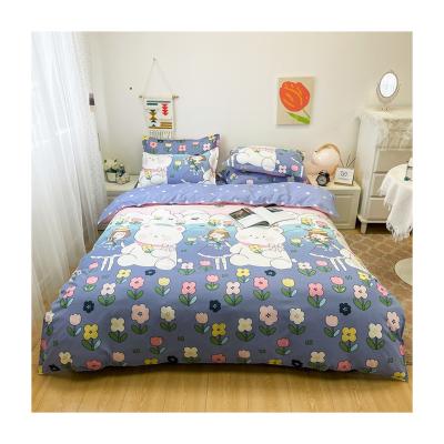 China Anti-static hot sale cheap polyester bedding fabric bedspread scatter printing simple pattern for sale