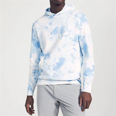 China Anti-wrinkle men's casual long sleeve fashion tie dyed pullover cheap hoodie for men 100% cotton drop hip hop hoodies for sale