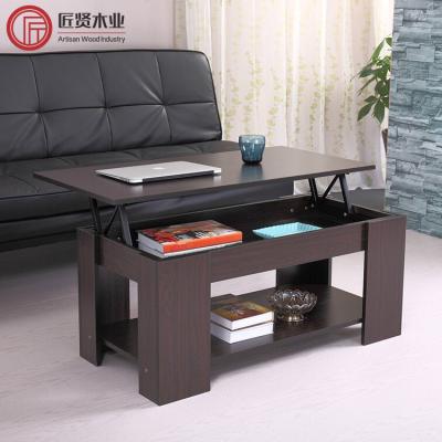 China Modern luxury wood table centerpiece tea coffee table (the other) living room furniture multifunctional adjustable lift top coffee table for sale