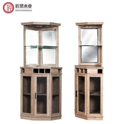 China Home Decor Modern Bar Corner Vinotheque Display Cabinet (Other) Wine Cabinet Adjustable For Living Room for sale