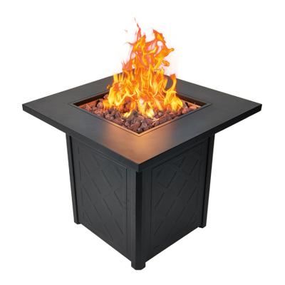 China Outdoor Backyard Patio Garden Patio Gas Fire Pit Stove Table Metal Fire Pit BBQ Grill Dining Table Gas Fire Pit Stocked for sale