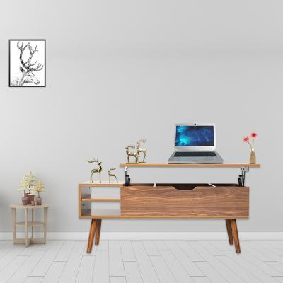 China Modern Multi-Function Adjustable Table Modern Multifunctional Adjustable Corner Lift Wood Desk Table Top (Other) Coffee Table for sale