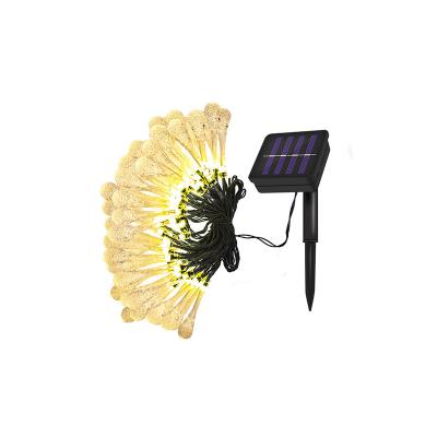 China Professional garden production led water droplet light string 7m solar garden decoration light 50leds outdoor string for sale