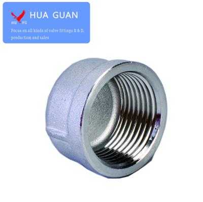 China Stainless Steel 304/316 SS304 Stainless Steel Pipe Tube End Cap Head Stopper fittings 1/8