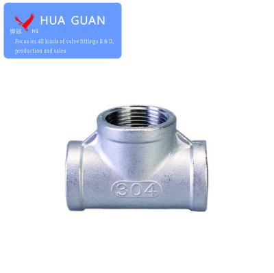 China Pipe Lines Connect Threaded fittings Pipe material Female NPT BSPP BSPT BSP Threaded stainless steel tee for sale