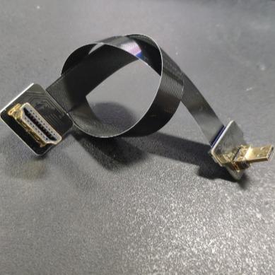 China Ultra Thin Mini PCB HDMI Right Angle Cable To Micro HDMI Flat Ribbon Cable for sale