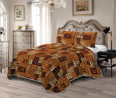 China Home Hot Selling Multicolor Optional Comforter Microfiber Printing Ultrasonic Comforter Bedspread Set for sale