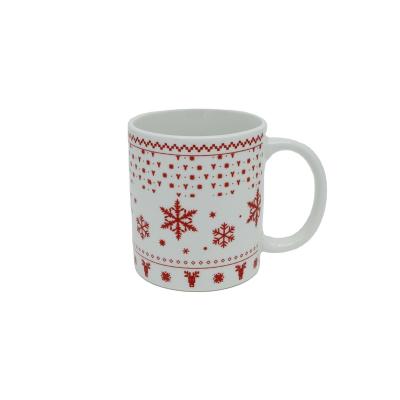 China Viable Wholesale Outlet Decal Printing Christmas Gift Mug Ceramic Enamel Mug for sale