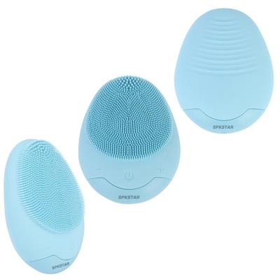 China Dropshipping Silica Gel DEEP CLEANSING Soft Bristle Waterproof 3D Facial Skin Care Personal Home Eggs Double Side Massage Cleansing Brush for sale